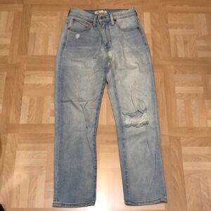 Madewell light denim mid rise jeans